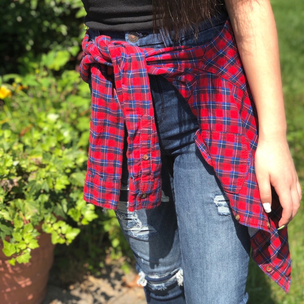 basic red flannel - Picture 3 of 4